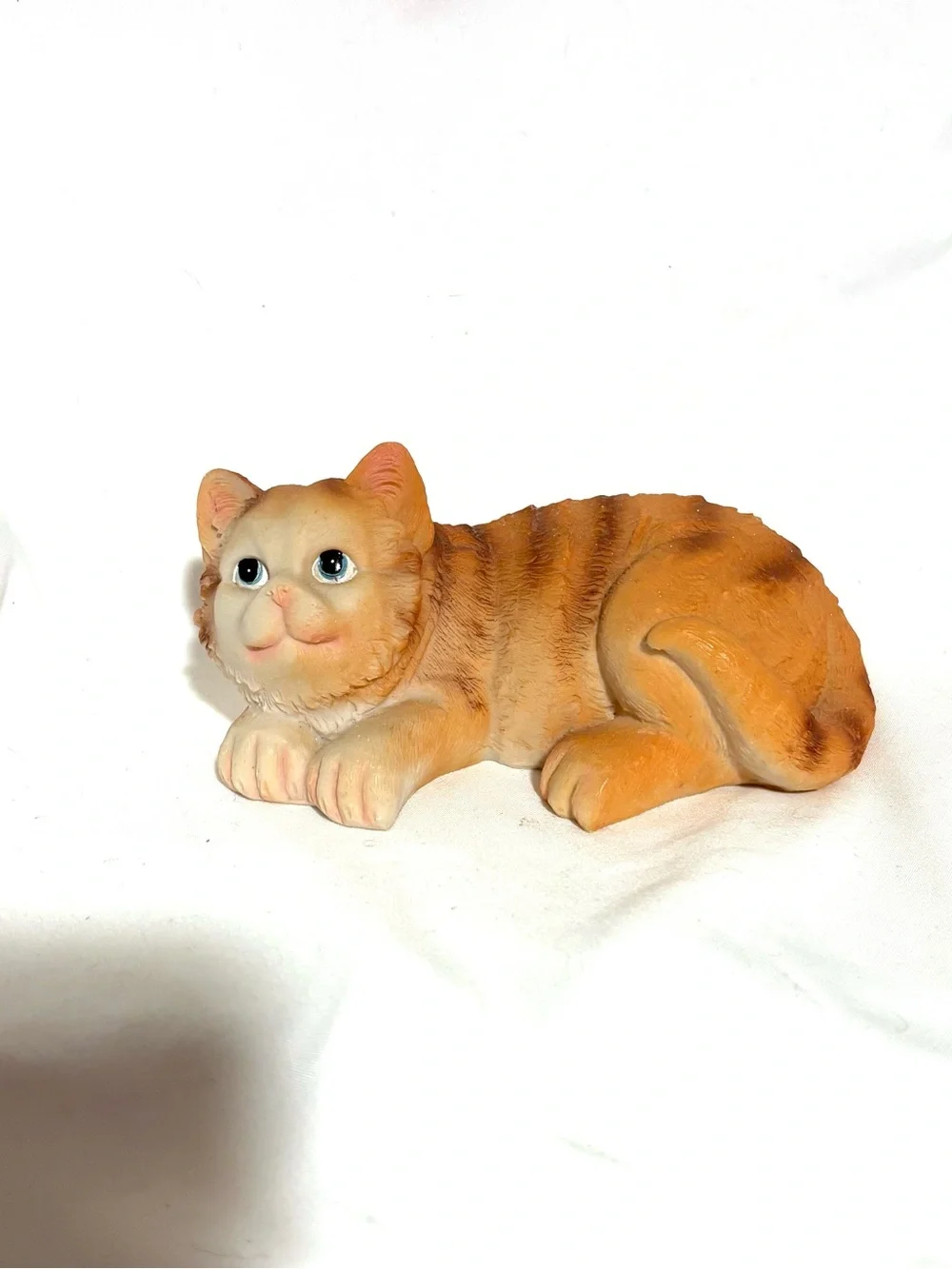 Orange Tabby Cat Figurine Decorative Pet Statue